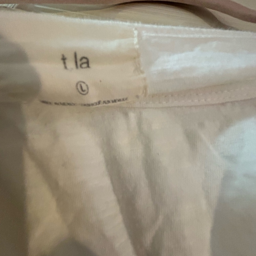 T.La White Sleeveless Tank Top - purchased at Anthropologie - size L - Picture 2 of 2